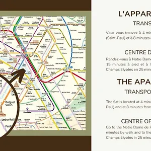  Apartment New&renovated Cosy Flat In The Marais !!! 4pers